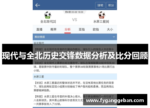 现代与全北历史交锋数据分析及比分回顾